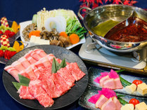 *【夕食一例】お野菜とお肉をたっぷりお召し上がりいただける、鍋コース！