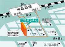 赤羽駅からのアクセスマップ