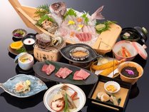 松阪牛２種とＡ5等級国産牛希少部位食べ比べプランの料理例（5月～8月）