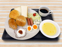 日替わり4種パン＆ドリンク付朝食※イメージ