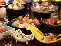 【夕食】海の幸とアワビを味わう会席料理　一例