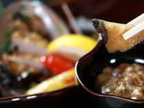 【セレクト料理-アワビ】アワビはステーキが1番美味しいと思います！キモ酢でお召し上がり下さい♪