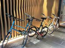 レンタサイクル（先着順、無料）　「旅」をテーマに設計されたスイスブランドの自転車「BRUNO」