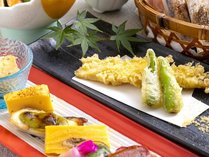 前菜&天ぷら。目で見て舌で味わう絶品
