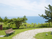 【恵山岬灯台公園】ベンチに座りながらほっと一息