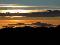 *1日の終わりは王滝村の美しい夕日を眺めながら。
