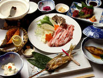 三元豚と那珂川のアユ料理一例☆