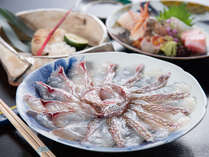 ■愛媛県産・鯛づくし会席　メインは愛媛産の臭みのない肉厚な鯛をしゃぶしゃぶでお楽しみください。