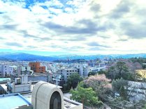 最上階から見る金沢の街の風景 写真