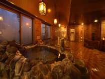 【女性大浴場】天然温泉「灯の湯」内湯　岩風呂