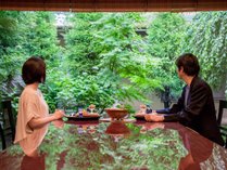 *【昭和の森　車屋（一例）】日本庭園を眺めながら、至福の会席料理を