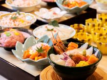 【朝食／DOマルシェ】新鮮な魚介を豪快に食す、釧路名物・勝手丼