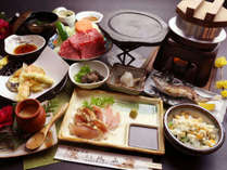 【1番人気】竹コース「豊後牛の花崗岩き」が楽しめる料理の一例