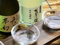 #日本酒　純米吟醸酒「ちどり荘」をはじめ、オススメの地酒を飲み比べできます。　