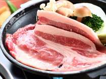 【夕食】豚肉の陶板焼き
