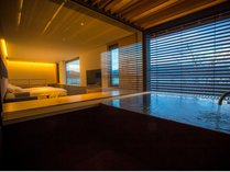 【蒼翠　so-sui】2階・露天風呂は開閉式にもできます。　