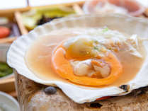 *【朝食一例】青森の郷土料理「味噌貝焼き」は卵でとじる優しい味です