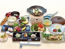 [　定番和懐石　]　◎　鰹たたき・鮎化粧焼き・青さ海苔天婦羅　◎