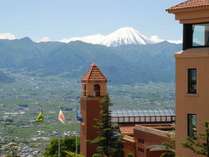 ホテルから望む富士山