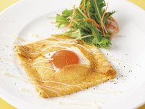 【クレープガレット】（イメージ）千葉県産地養卵を使用！程よい塩味が絶妙なガレット♪
