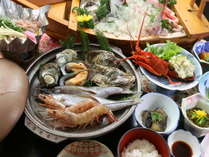 伊勢海老と宝楽焼が付く『一般会席』イメージ☆　※季節や漁などにより料理内容が替わる場合がございます。