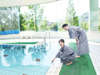 年中楽しめる温泉水を使用した温水プール。毎週日曜日はちびっこプールも開催。