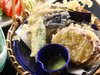 【夕食】季節野菜の天ぷら四種盛り＊