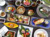 【夕食】季節の会席料理　一例※伊勢エビはご希望があれば「焼物（画像右）」で対応いたします。